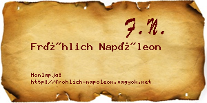 Fröhlich Napóleon névjegykártya